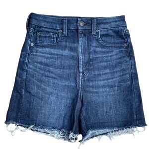 AMERICAN EAGLE Curvy Super Hi-Rise Shortie Ne(x)t Level Stretch Jean Shorts